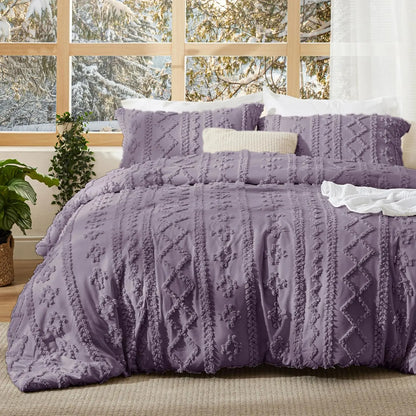 Modern Boho Bedding Set – Quilted 3 Piece Coverlet with Coordinated Pillow Shams